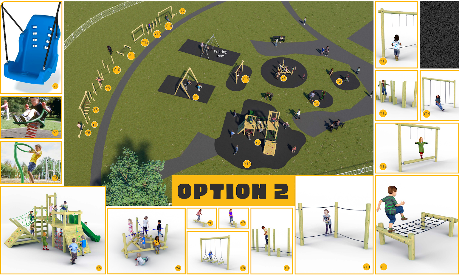 Image shows the new playground design chosen by the local community. 